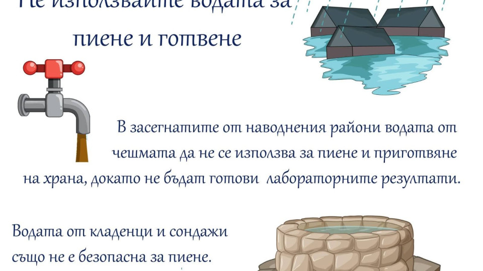 РЗИ Габрово с препоръки за гражданите в засегнатите от наводнения части на област Габрово 